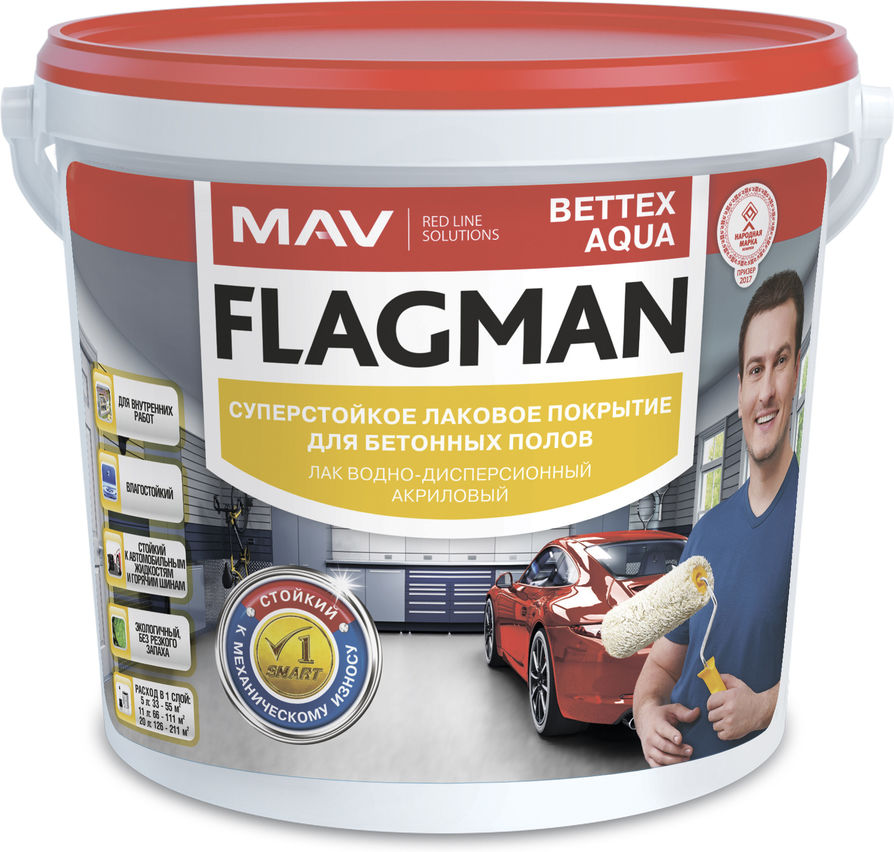 Лак Flagman (MAV) Bettex Aqua суперстойкий матовый 5 л в Минске, Гомеле ...