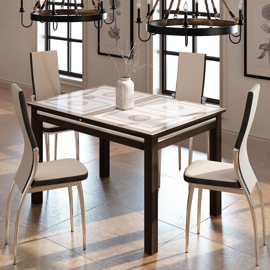 красивые столы для кухни со стульями