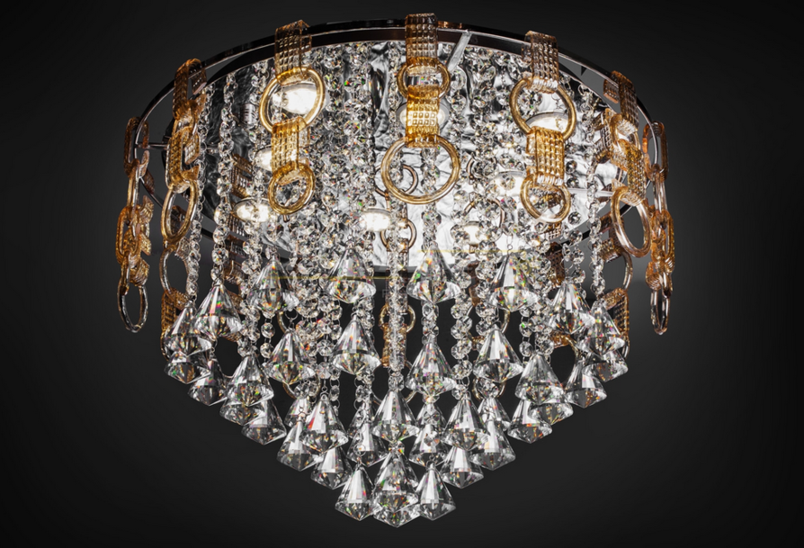 Купить люстру Максисвет Диамант 1-2508-7-CR Y LED в Минске, Гомеле ...