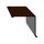 Скайпрофиль Планка торцовая кровельная 2м 135 стальной бархат 0,50мм (RAL8017)