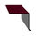 Скайпрофиль Планка торцовая кровельная 2м 95 стальной бархат 0,50мм (RAL3005)