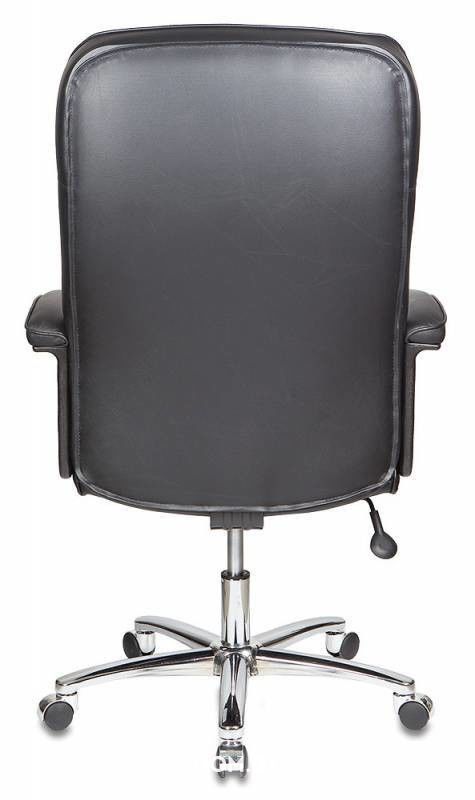 Кресло руководителя бюрократ t 9908axsn ab черный кожа крестовина хром
