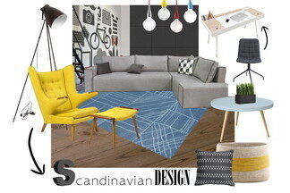 Дизайнер Вера Нарейко собрала  молодежный интерьер в скандинавском стиле с  товарами из каталога DOM.by